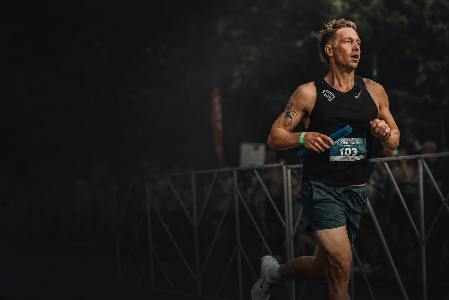 Endurance athlete racing, representing NeverPeak Performance Lab clients in Austin TX