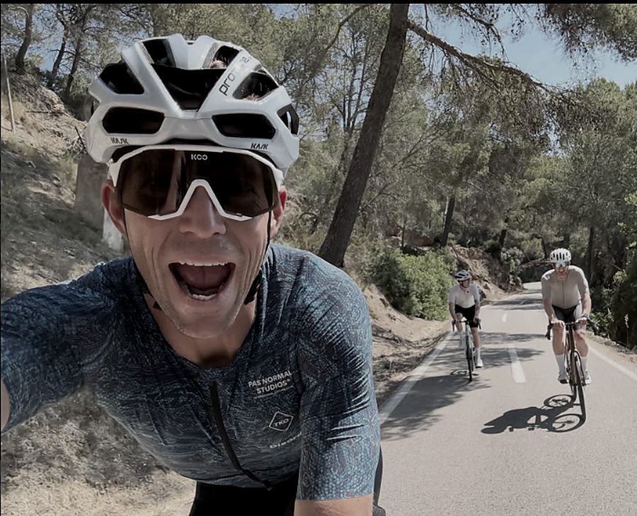 Dr. Steve Elsbecker on a road ride — NeverPeak Performance Lab founder, Austin TX